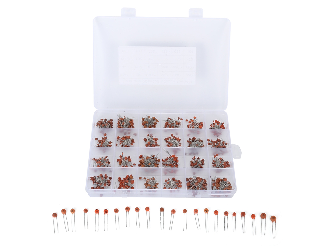 Kit De Condensadores Cerámicos Multicapa 960 Piezas 50v Para Diy Componentes Electrónicos