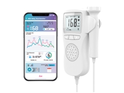 Monitor Doppler Fetal Bluetooth Blanco Con Función De Detección De Frecuencia Cardíaca Y Aplicación Inteligente.