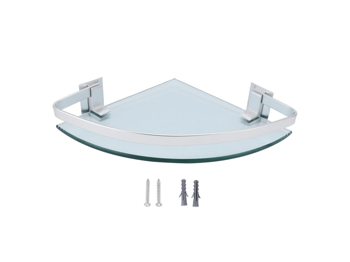 Estante triangular para baño, organizador de accesorios, soporte de vidrio