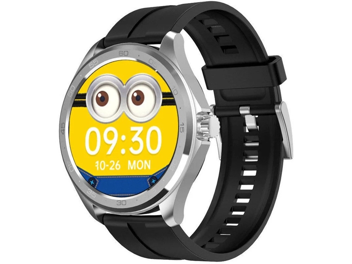 Reloj inteligente F10, resistente al agua, IP67, pantalla redonda IPS de 1,28 pulgadas, pulsera inteligente Yizhood (plateado)