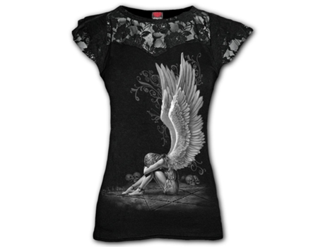 Camiseta Enslaved Angel SPIRAL (XXL - Viscosa - Negro)
