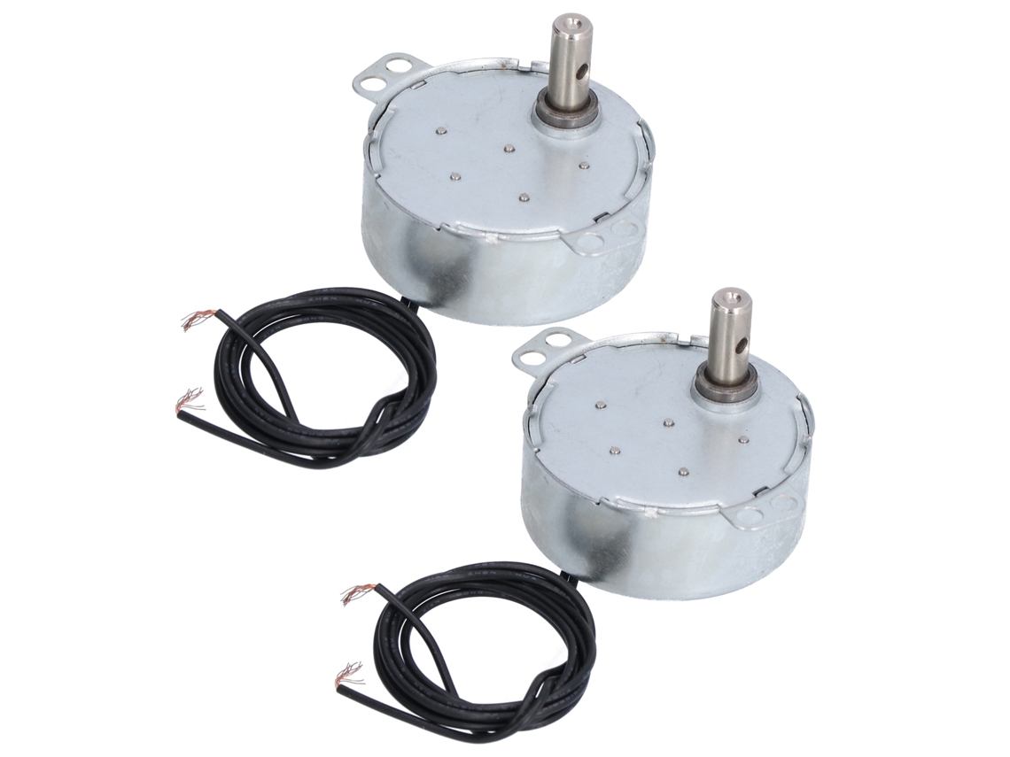 2 Piezas Motor Sincrónico Mini 15‑18r/min Rotación Cw Ccw Conjunto De Accesorios 4w Ac220‑240v 50tyc