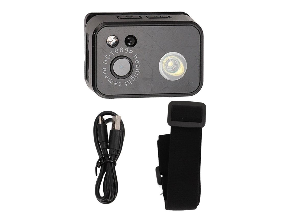 Cámara Acción Con Soporte De Cabeza Linterna Led 1080p Sensor Cmos 2.0m Soporte 128gb