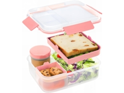 Lonchera Para Adultos De 1600 Ml - Lonchera Separada A Prueba De Fugas - Lonchera Infantil - Rosa