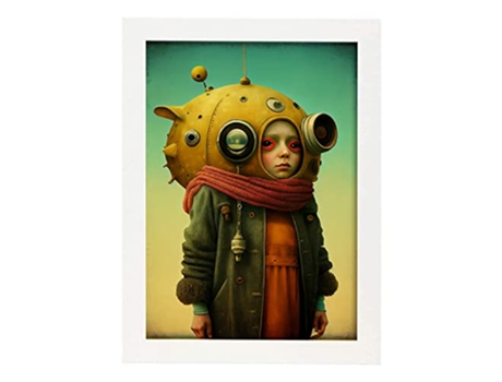 NACNIC Poster No Humano En Estilo Surrealismo Cinematográfico Ilustraciones Y Grabados De Historieta Abstracta Y Artística A3 Marcos Blancos