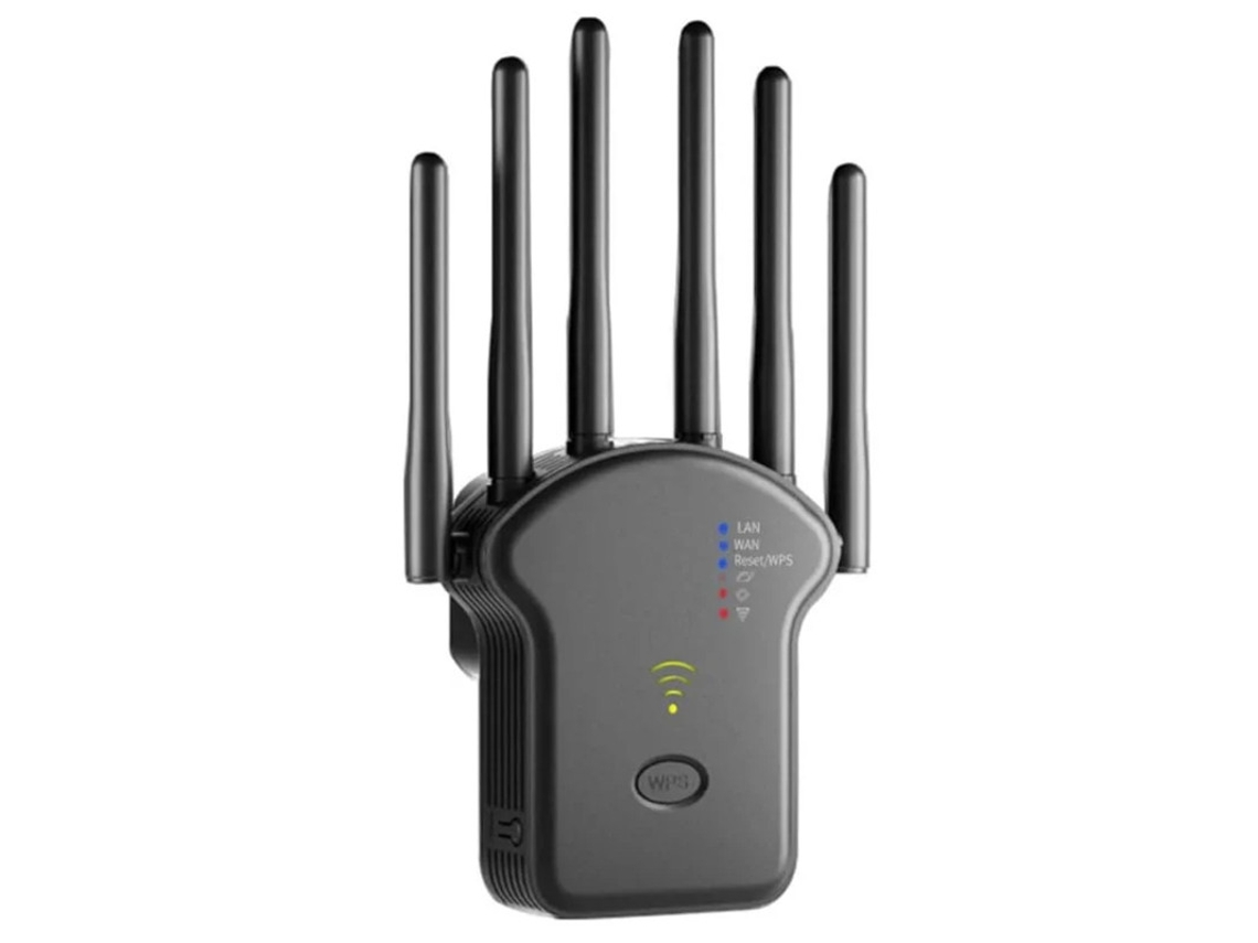 Extensor de WiFi de 300 Mbps, repetidor de señal WiFi inalámbrico de doble banda de 2,4 GHz y 5 GHz con puerto LAN/WAN, extensor de rango de Yizhood.
