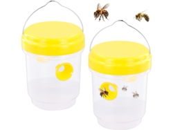 Armadilhas Reutilizáveis Para Insetos, Pacote Com 2 Armadilhas Para Vespas Penduradas Para Ambientes Externos (amarelo)