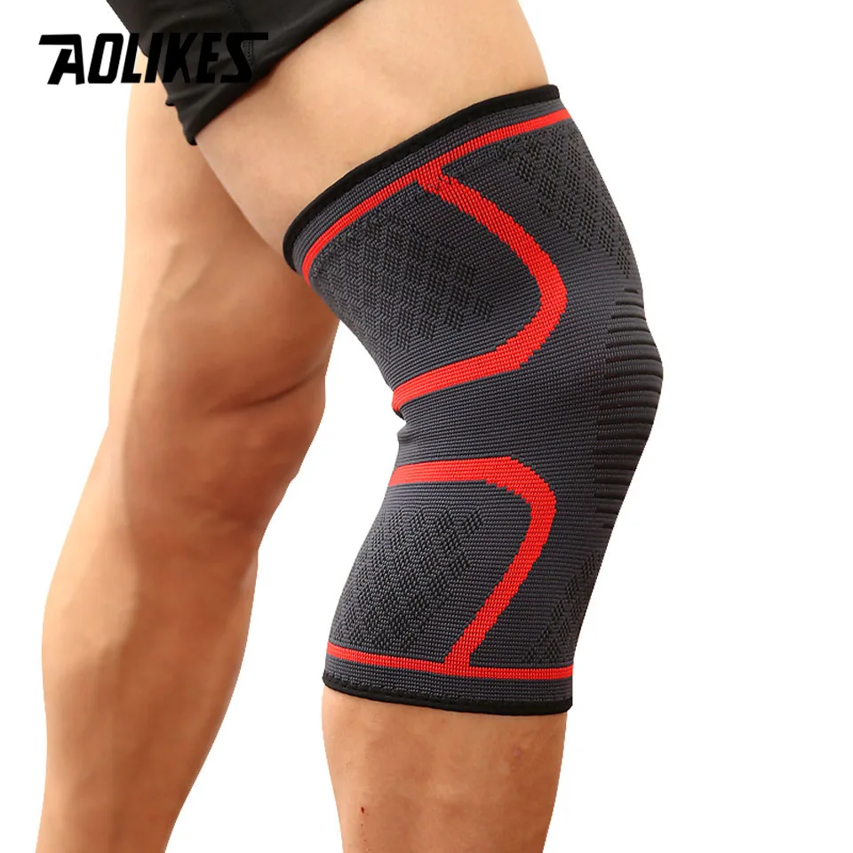 (rojo, Talla L) Rodillera De Compresión, Para El Dolor De Rodilla Al Correr, Soporte De Rodilla Y Protección Deportiva.