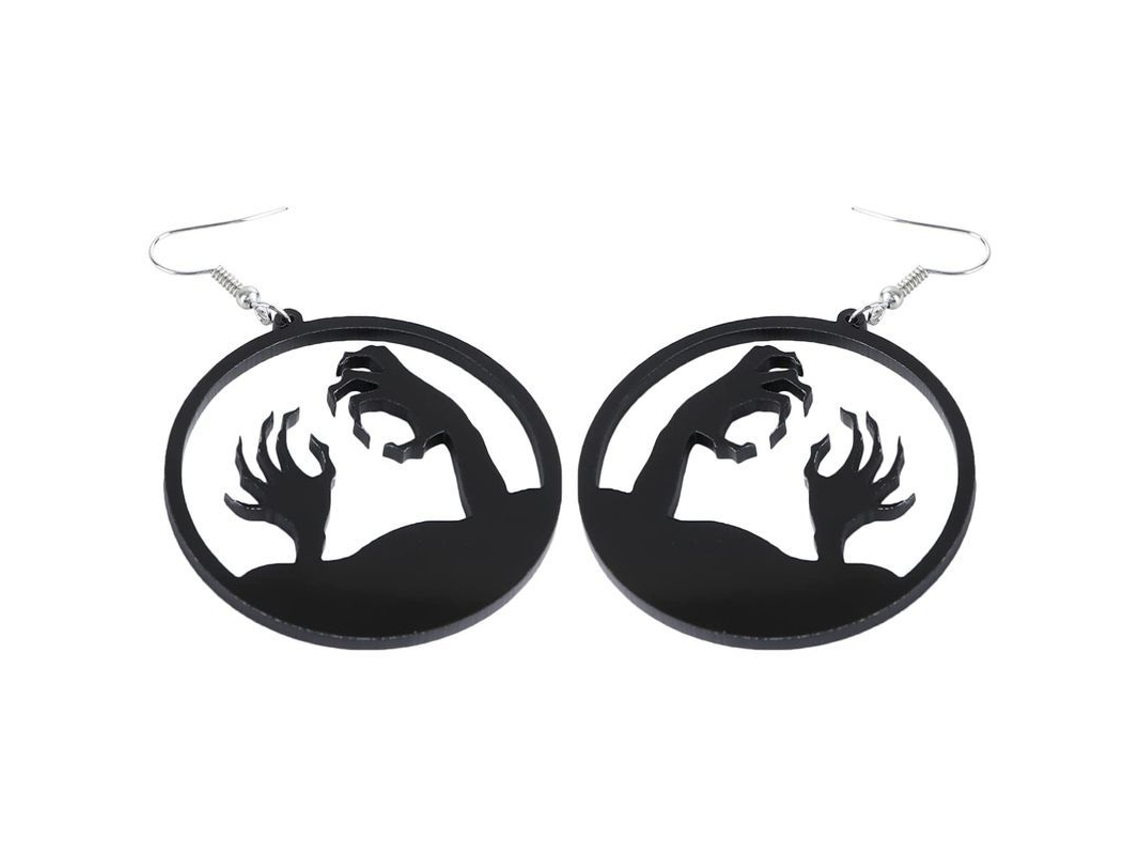 Aretes De Halloween Linjou 3 Piezas Mano Fantasma Gótico Acrílico Colgante