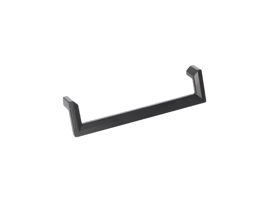 Tirador para muebles de zamac, distancia entre centros de 160 mm, barniz negro mate, juego de 6 mm, HARDWAREXCHANGE
