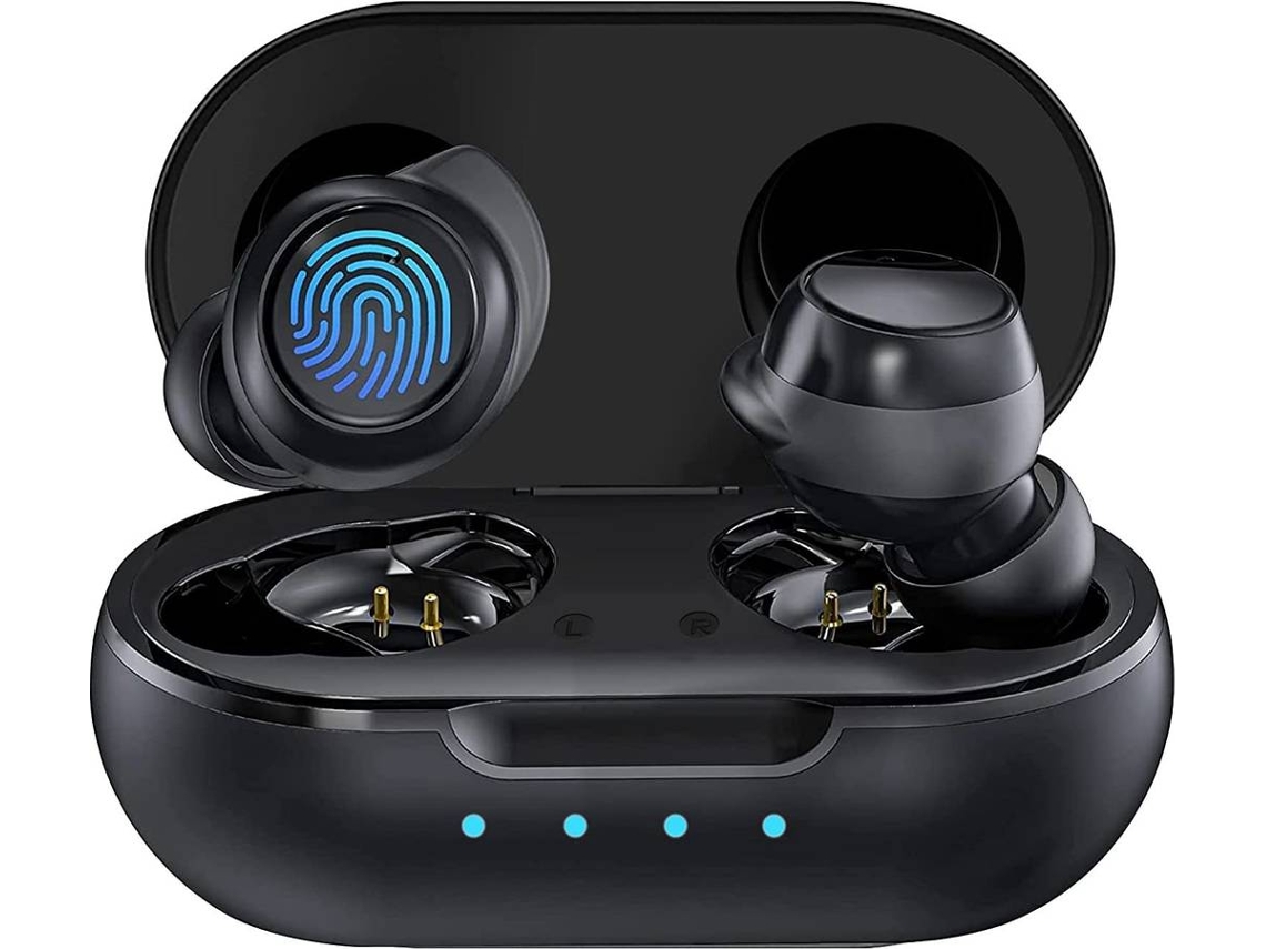 Auriculares Inalámbricos Bluetooth 5.1 Con Micrófono Integrado, Cancelación De Ruido, Ipx7, Resistentes Al Agua, 30 Horas De Reproducción, E
