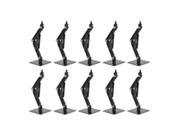 Soporte De Exhibición Para 10 Figuras De Acción, Alta Estabilidad, Para Modelos De 6 Pulgadas, Color Negro.