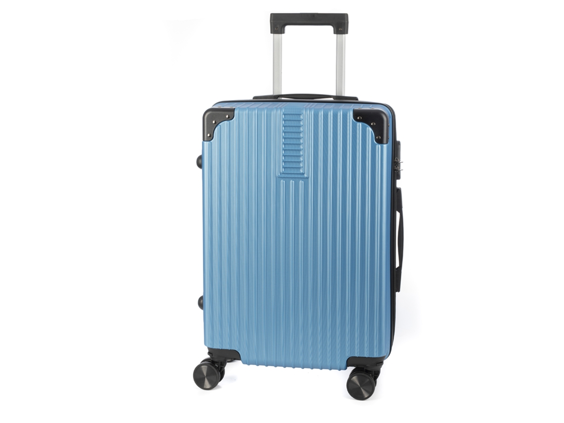 Equipaje de cabina DAM Trolley fabricado en material ABS ligero con esquinas reforzadas y cerradura de combinación.