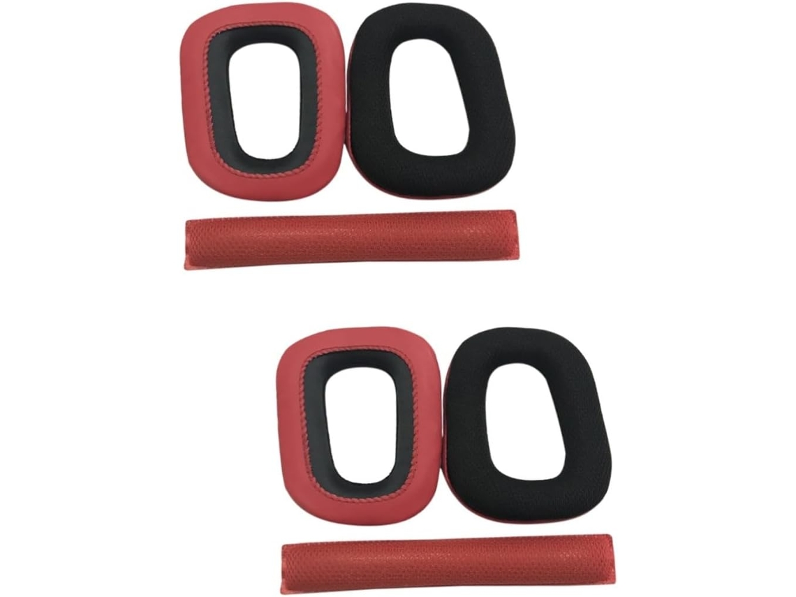 Almohadillas De Repuesto De Proteína Roja De 2 Piezas Para Auriculares: Comodidad Óptima.
