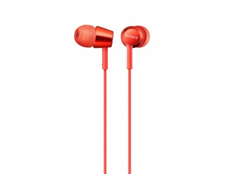Sony Mdr-Ex155Ap Auriculares con Micrófono Rojo