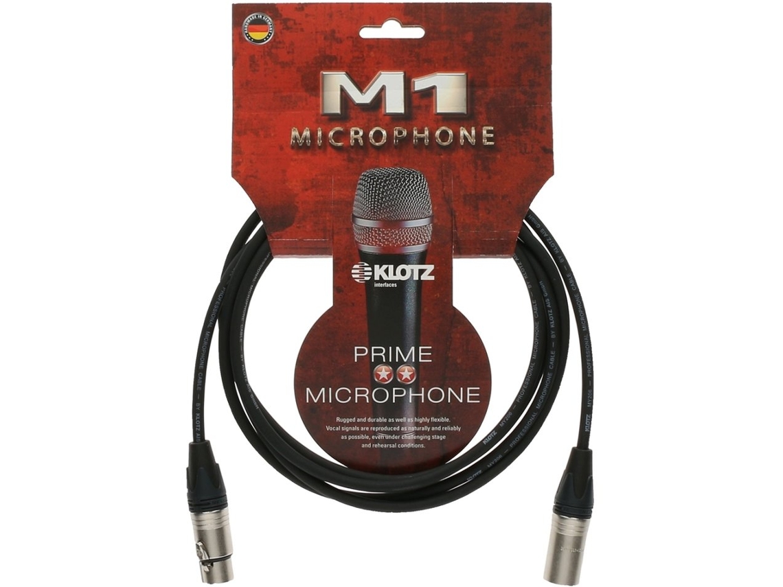 Cable de micrófono KLOTZ M1fm1n1000 M1 de 10 m XLR/XLR