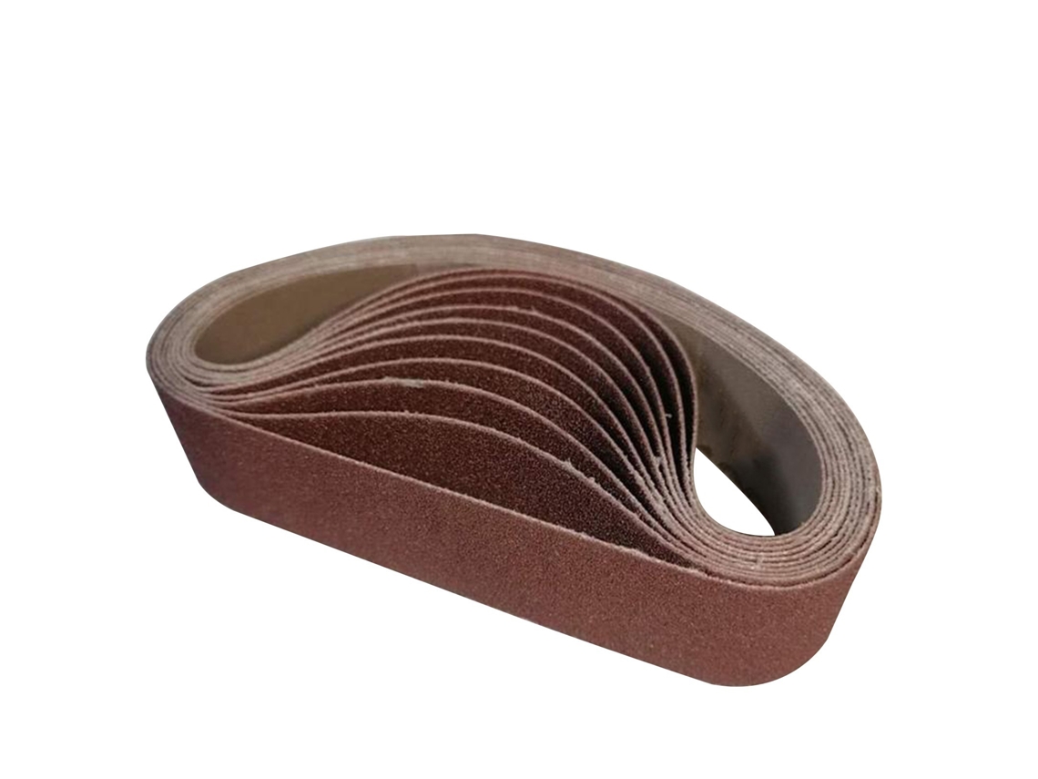 10 Bandas De Lijado De Alúmina De Grano 80, 330x30 Mm, Para Pulido Y Lijado Abrasivo.