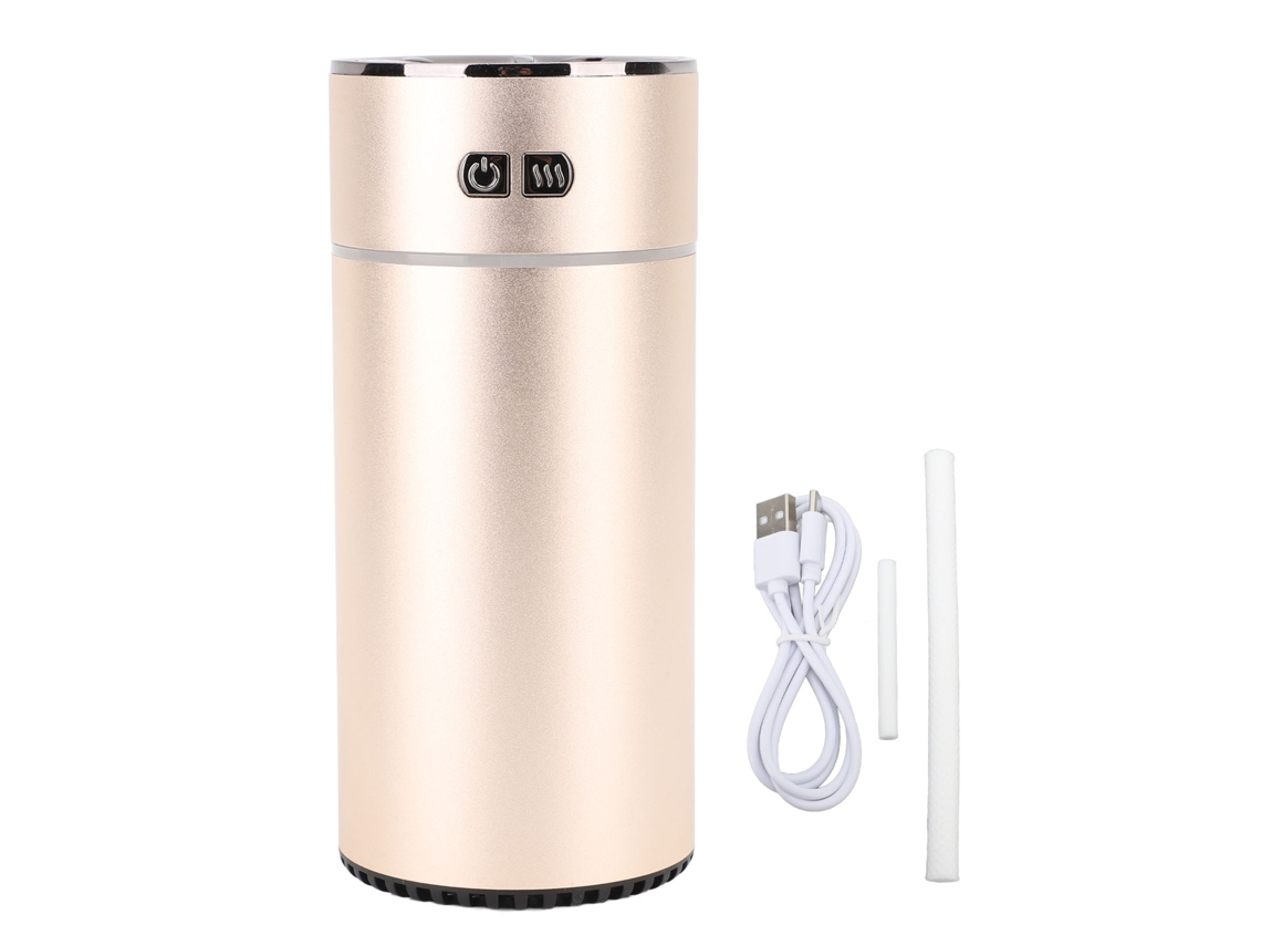 Difusor Humidificador Portátil De Aromaterapia Para Coche Con Depósito De 300 Ml Y Doble Pulverización - Dorado