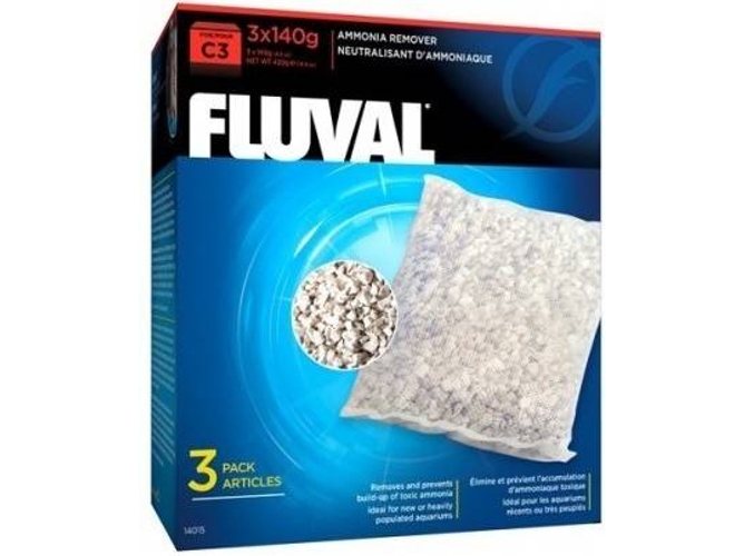 Masa Filtrante para Peces FLUVAL Anti-Amonia Fl. C3 (Blanco - 3 x 140 g)