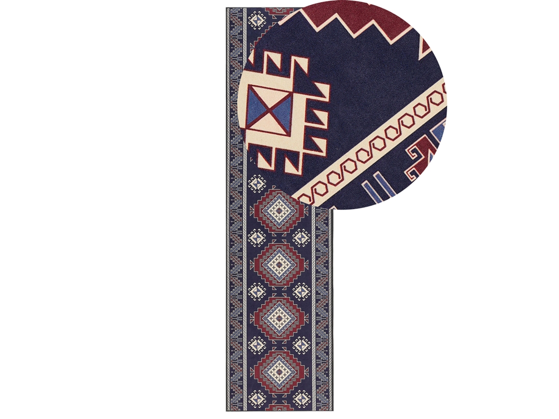 Alfombra de pelo corto BELIANI Kangal de Poliéster Azul 80x300