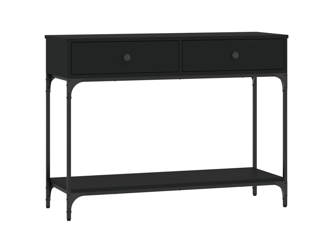 Maison Exclusive - Mesa Consola Madera De Ingeniería Negra 100x34,5x75 Cm