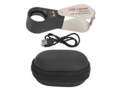 Lupa De Joyería Plegable Recargable 10x Con 6 Led Y 7 Lámparas Uv Para Joyería Y Detalles.