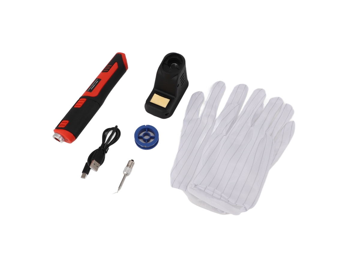 Kit De Soldador Portátil Recargable Por Usb Con Calentamiento Rápido A 450 ℃, Sensor Táctil Y Led.