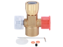 Adaptador de recarga de CO2 de latón con manómetro de 3000 psi