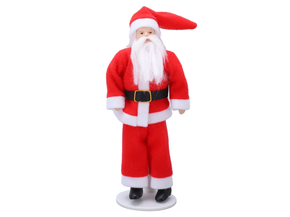 Dan26-papá Noel De Cerámica Giratorio Para Casa De Muñecas Con Base, Mini Figura De Navidad Para Decoración