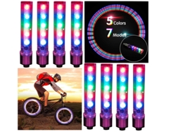 Luces de bicicleta de 8 válvulas, 5 LED, IPX8, blancas, Yizhood