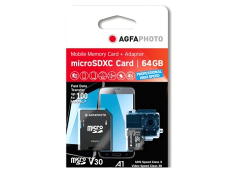 Agfaphoto 10616 Tarjeta de memoria 64 Gb MicroSDHC UHS-I Clase 10