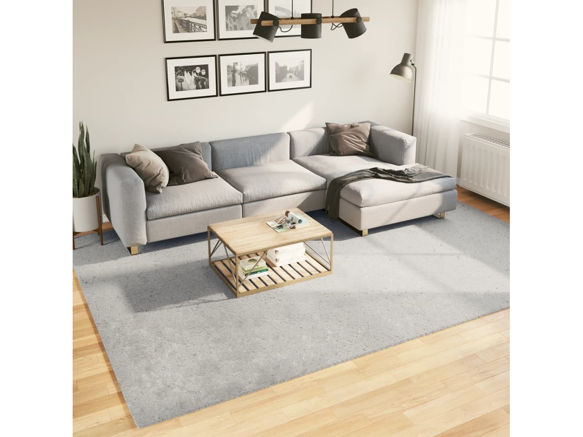 Alfombra De Pelo Corto Suave Lavable Huarte Gris 240x340 Cm