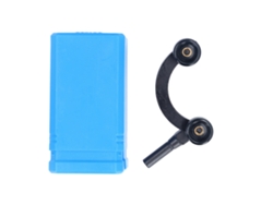Soporte curvo para indicador de cuadrante de acero endurecido con orificio y varilla semicircular de 8 mm