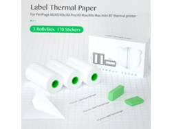 Etiqueta adhesiva de papel térmico de 52x15 mm para impresora portátil Peripage A6/A9