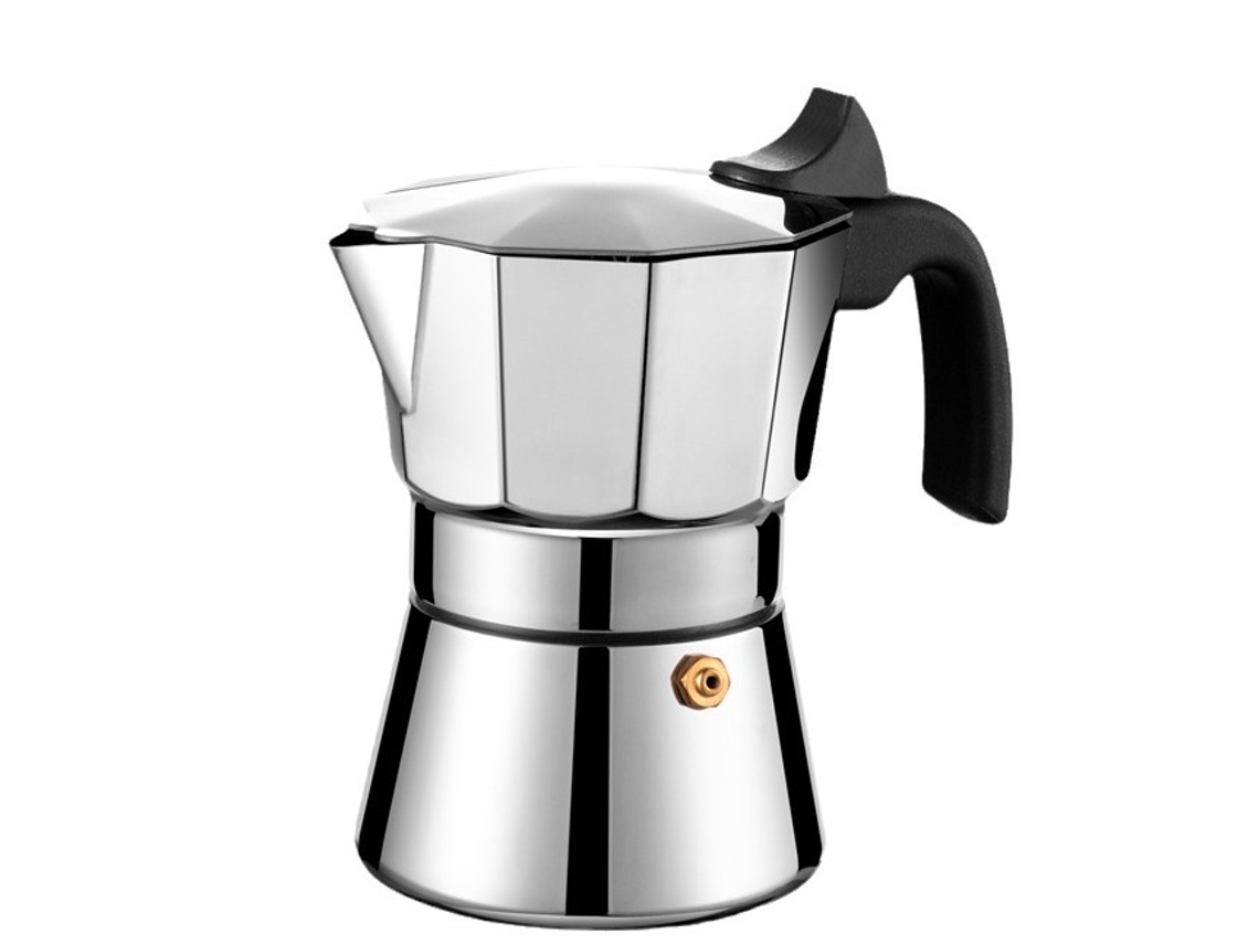 Cafetera Italiana Moka De 6 Tazas De Acero Inoxidable – Café Expreso Clásico Casero