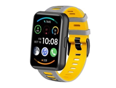 Correa Pioneer para Huawei Watch Fit 2 Gris y Amarillo