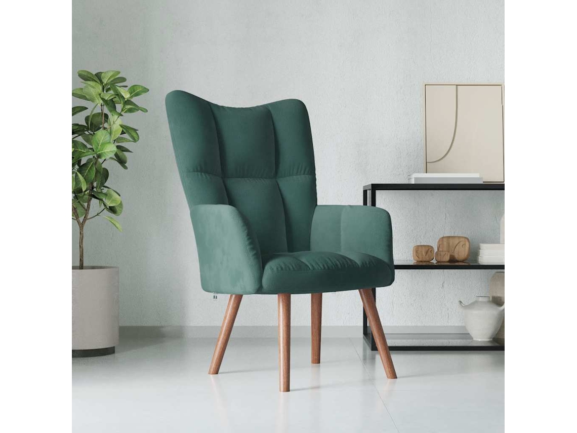 Sillón de terciopelo verde oscuro DKD HOME DECOR