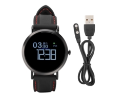 Reloj Inteligente (monitorización De Frecuencia Cardíaca Y Presión Arterial, Resistente Al Agua Ip67) Versión Negra Y Roja