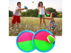 Juego De Lanzar Y Atrapar Con 4 Paletas Y 4 Pelotas Para Jugar En Familia Al Aire Libre.
