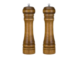Molinos De Sal Y Pimienta De Roble, Molinillos Con Rotor Cerámico Ajustable Y Estuche De Madera
