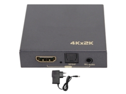 Extractor De Sonido Con Interfaz Multimedia De Fibra Óptica 5.1 De 3,5 Mm, 4k Hd A 30 Hz Y Convertidor De Enchufe Europeo.