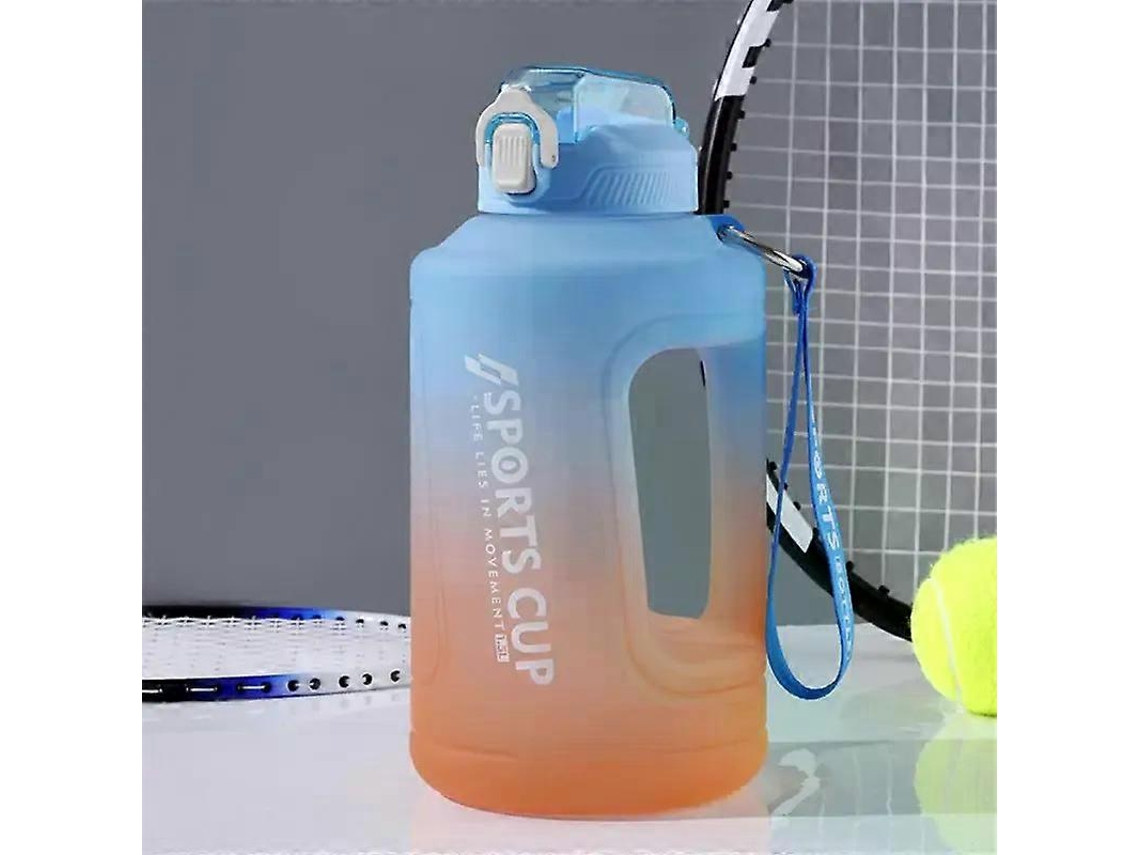 Botella De Agua Deportiva De 2 Litros Con Recordatorio De Silicona Y Pajita, Ideal Para Ejercicios, 1500ml/2300ml Rosewell