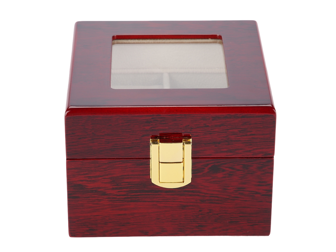 Caja De Madera Para Relojes Con 2 Compartimentos, Organizador De Pulseras, Regalo De Almacenamiento