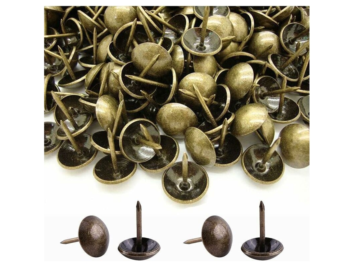 2026altiro-500 Clavos Decorativos De Bronce Para Tapicería, 17x11 Mm, Clavos Retro Para Muebles (hazlo Tú Mismo)