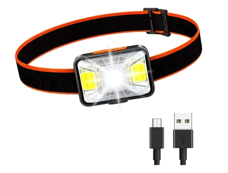 Linterna Frontal Led Recargable 2000L con 5 Modos para Actividades al Aire Libre: Pesca Camping Ciclismo Caza Senderismo Negro BISBISOUS VIGA EUROPE