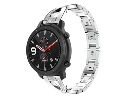 Correa Pulsera Acero Luxury para Garmin Forerunner 55 Plateado