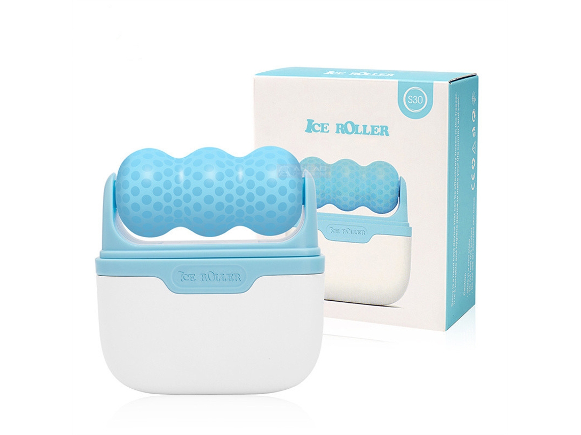 (azul) Rodillo Facial Refrescante 2 En 1 Para Reducir La Hinchazón, Aliviar Las Migrañas Y Calmar El Dolor.