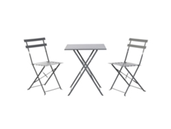 Set 3 Mesa Metal Gris 60x60x71cm