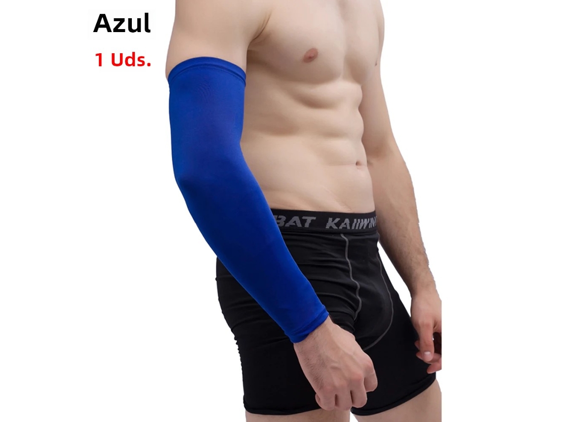 (azul 1 Pieza M) Manga De Compresión Deportiva Para Baloncesto Y Ciclismo - Funda Cálida