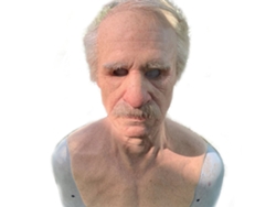 Peluca realista de anciano en 3D, máscara, accesorios de Halloween, color plata, ¡en oferta!